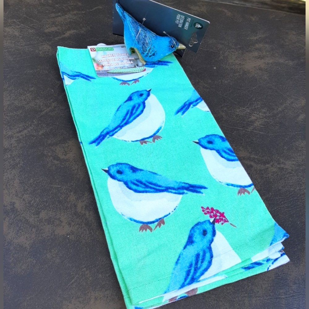 Blue Birds Duo Decor NWT